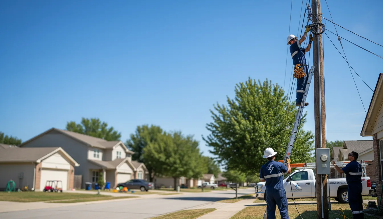 Residential electrician providing installation services in Bell City, LA